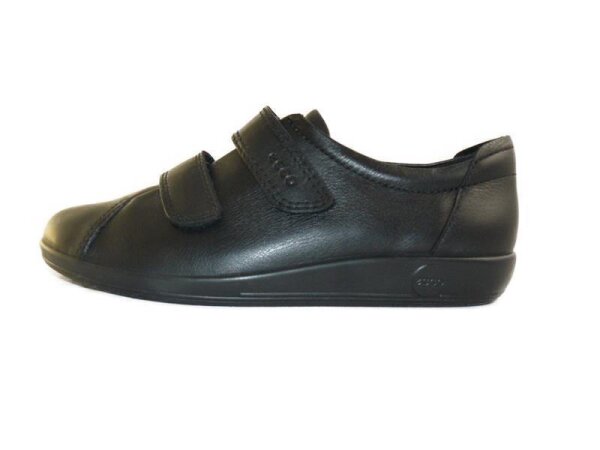 Ecco - Soft 2.0 - Damenklettschuh - schwarz Größe 39