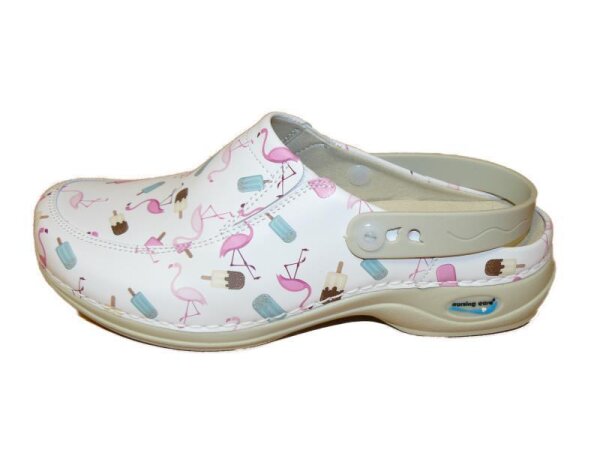 Rhön-Rennsteig - Paris - Clog - Weiss/Flamingo Größe 38