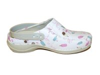 Rhön-Rennsteig - Paris - Clog - Weiss/Flamingo Größe 41