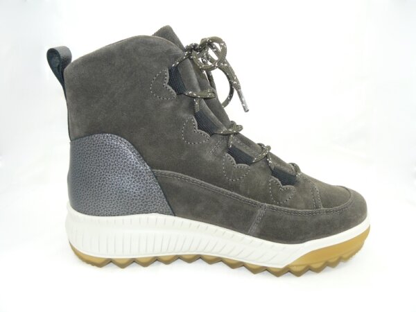 Legero - Tirano - Damenschnürstiefel - Grau - Velour - Weite G Grösse 37