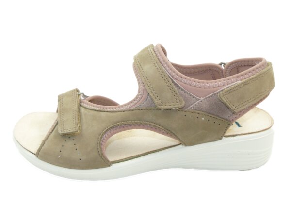 Legero Damensandale Beige Nubuk Weite G