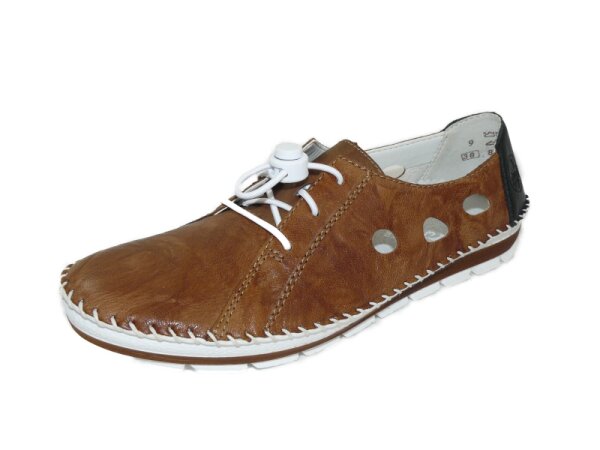 Rieker - Damenslipper - cuoio/schwarz
