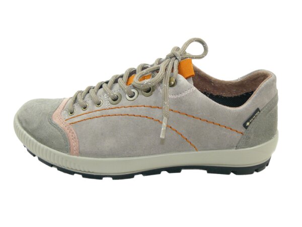 Legero - Damenschnürschuh - Grau - Velour - GoreTex - Weite G Größe 6,5