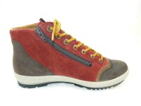 Legero - Damenschnürstiefel - Rot - Velour - GoreTex - Weite G Größe 5,0