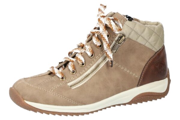 Rieker Damenstiefel fango/brandy/beige