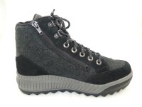Legero - Damenschnürstiefel - TIRANO - Schwarz - Velour - Weite G  Größe 41