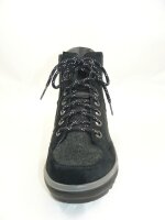 Legero - Damenschnürstiefel - TIRANO - Schwarz - Velour - Weite G  Größe 41
