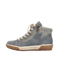 Rieker - Damenschnürstiefel - jeans/schwarz/kiesel Größe 41