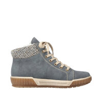 Rieker - Damenschnürstiefel - jeans/schwarz/kiesel Größe 41