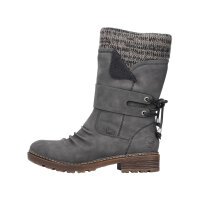 Rieker Damenstiefel anthrazit/schwarzWildebuk Warmfutter...