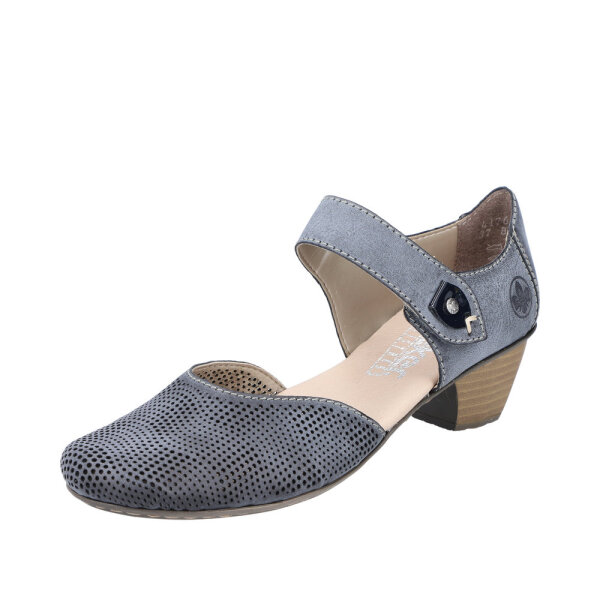 Rieker Damenslipper blau Größe 38