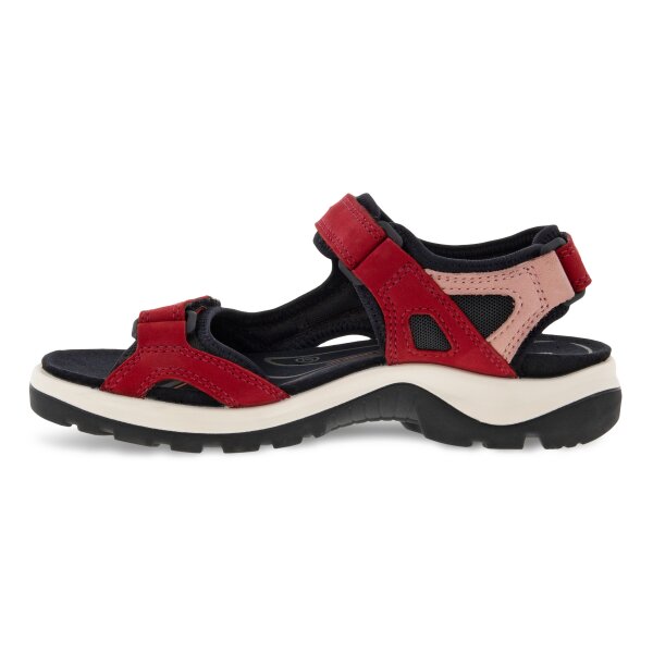 Ecco Yucatan Damentrekkingsandale Rot/Rose Nubuk Klett  Größe 37