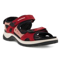 Ecco Yucatan Damentrekkingsandale Rot/Rose Nubuk Klett  Größe 37