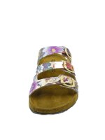 Rohde - Rodigo-D - Dreiriemensandale - Gold/bedruckt m. Blumen - Leder  Größe 37